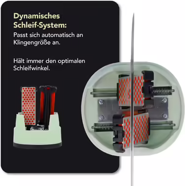 DMT SimpleSharp Diamond Knife Sharpener Mint, knife sharpener for razor-sharp blades with an optimal sharpening angle, sharpens both sides with diamond sharpening stones, DMT-20003 Mint