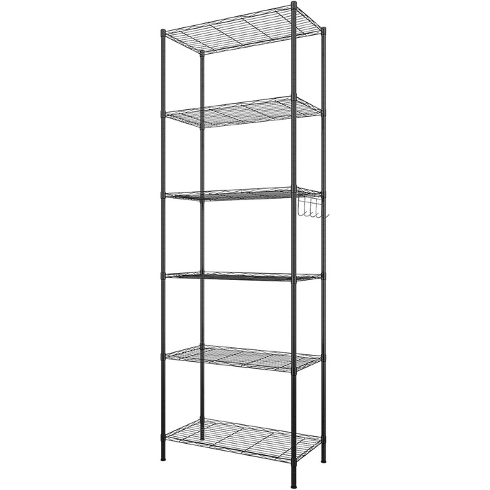 Himimi Regal - 6-Tier Wire Shelving Unit - 54x29x160cm