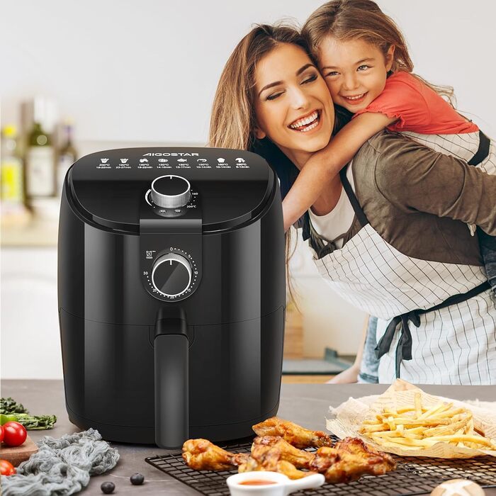 Фритюрниця Aigostar 4L Hayden Alpha, чорна, 1500 Вт, для здорового харчування