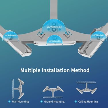 Viugreum Upgrade 300W LED Floodlight 24000LM Floodlight Outdoor IP65 Outdoor Floodlight 6500K Floodlight Cold White Spotlight Outdoor Floodlight Floodlight with 50cm Cable for Backyard Driveway Garage Hallway