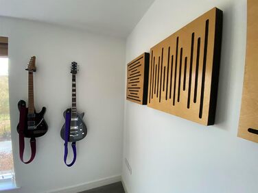 Акустичні панелі з натурального дерева Bluetone Acoustic WaveFuser Wood, 50x50 см, світлий дуб