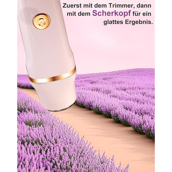 Електричний жіночий тример 3-в-1 для тіла та обличчя, водонепроникний, рожевий