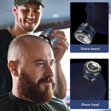 Електричний чоловічий голчастий тример ALLOMN для голизни, бездротовий, вологостійкий, з ротаційними лезами та магнітним голчастим блоком