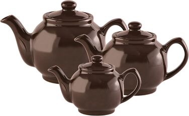 Чайник Price & Kensington на 10 чашок, високоякісна кам'яна кераміка, глянцева глазур, коричневий Rockingham, для чаю, вінтажний, підходить для мікрохвильової печі та посудомийки