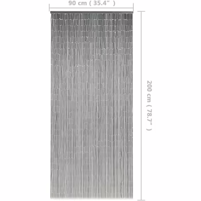 vidaXL Insect Screen Door Curtain Fly Screen Decorative Curtain Bamboo Curtain Room Divider Thread Curtain Decor for Balcony Door Bamboo 100x200cm (H200 x W90 cm (1-Pack))