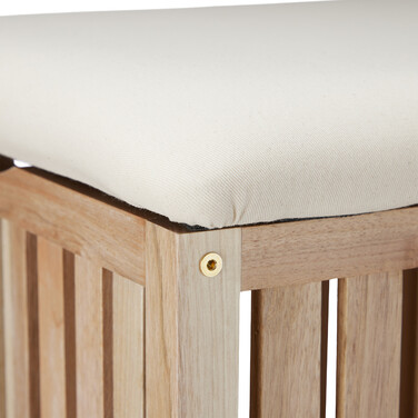 Relaxdays laundry basket made of walnut wood with seating