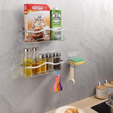 ALOCEO Shower Shelf - 3 Piece, Rustproof Shower Organizer, Shampoo Holder for Shower, Silver