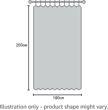 Шторка для душу 180x200 см, біла, антигрибкова, з люверсами. Шторка для ванни з квітами, водонепроникна, сіра, з малюнком рослин, миється.