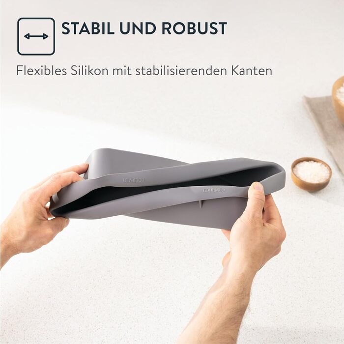 Silicone Baking Mold - 30cm Loaf Pan - Rectangular Silicone Cake Pan - Non-Stick Silicone Baking Mold - Silicone Loaf Pan - Grey