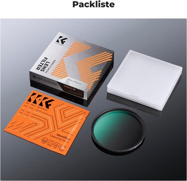 Фільтр K&F Concept 67mm Black Promist 1/4 з оптичного скла з багатошаровим нанопокриттям для відеозйомки/портретної фотографії (Nano-Klear)