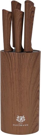 Набір ножів Karl Hausmann 5 предметів: ніжний блок, кухонні ножі з нержавіючої сталі (колір: коричневий)