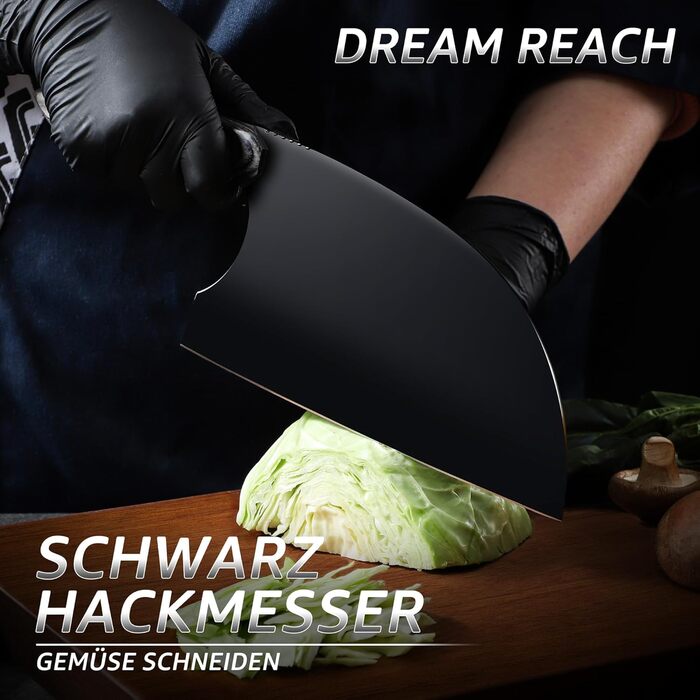 Набір кухонних ножів Dream Reach 6 шт. з точилкою, Full Tang, з чохлом, для кухні, BBQ, подарунок батькам