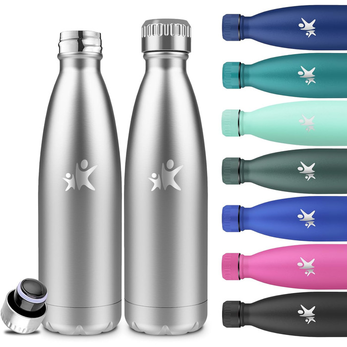 Термос-пляшка спортивна 750 мл, з нержавіючої сталі, подвійні стінки, без BPA, для кемпінгу, подорожей та спорту