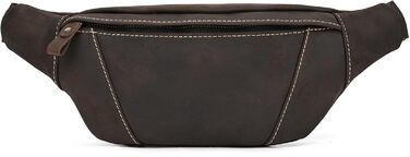 Чоловіча/жіноча поясна сумка з екошкіри в стилі вінтаж, чорна (1034 Темно-коричнева)