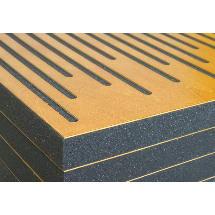 Акустичні панелі з натурального дерева Bluetone Acoustic WaveFuser Wood, 50x50 см, світлий дуб