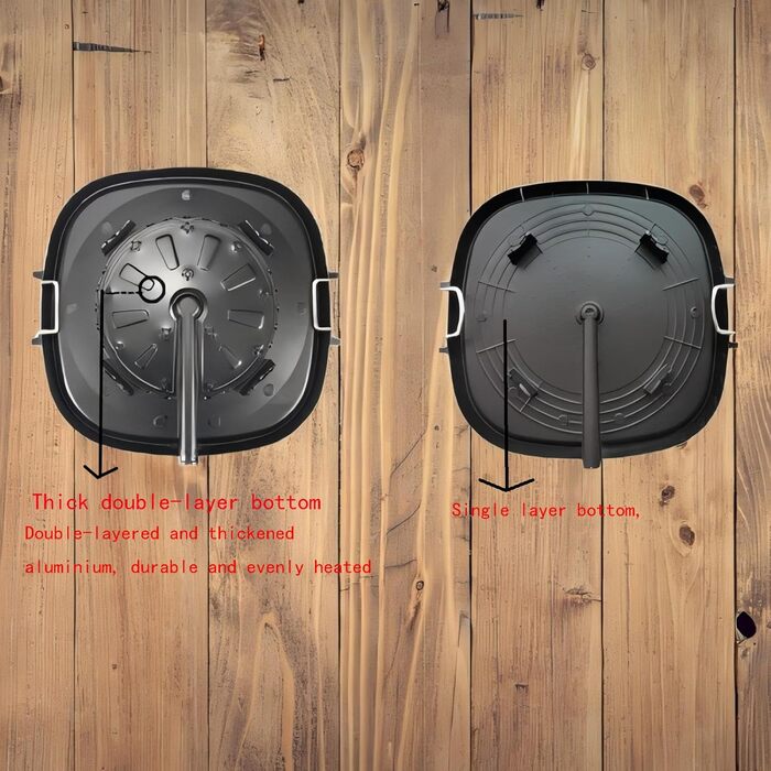Square Korean-style grill pan with Maifan-coated surface, non-stick, smoke-free grill plate for indoor and outdoor use, grill, 32 x 32 cm