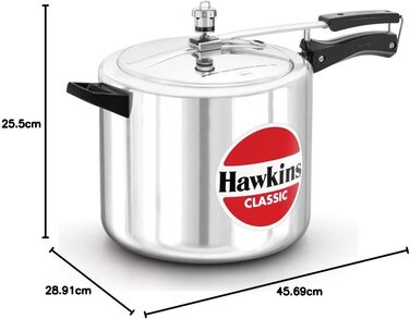 Скороварка Hawkins Classic CL40 з алюмінію, 4 л, компактна, срібна