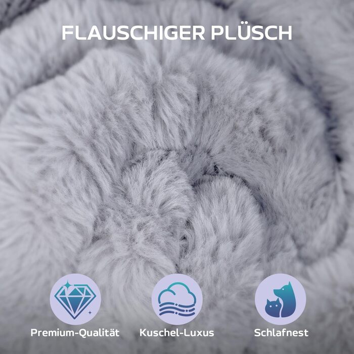 М'яка килимок-підстилка для собак Mora Pets: неслизька, тепла, сіра, 76 x 48 см