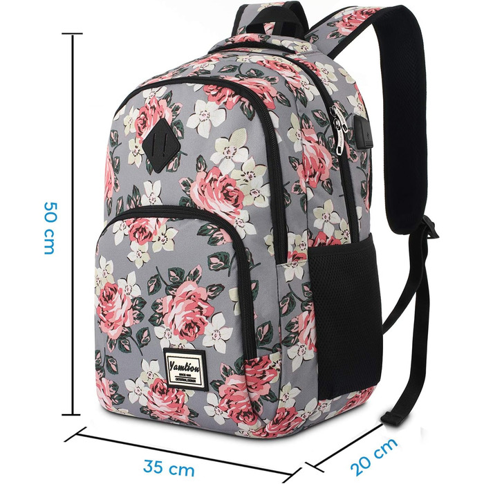 Шкільний рюкзак YAMTION для дівчаток з відділенням для ноутбука 15.6