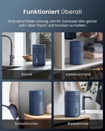 Pro Breeze Osmo: Безшумний осушувач повітря для дому – таблетки 700г (до 100 днів) – для кімнати, шафи, авто