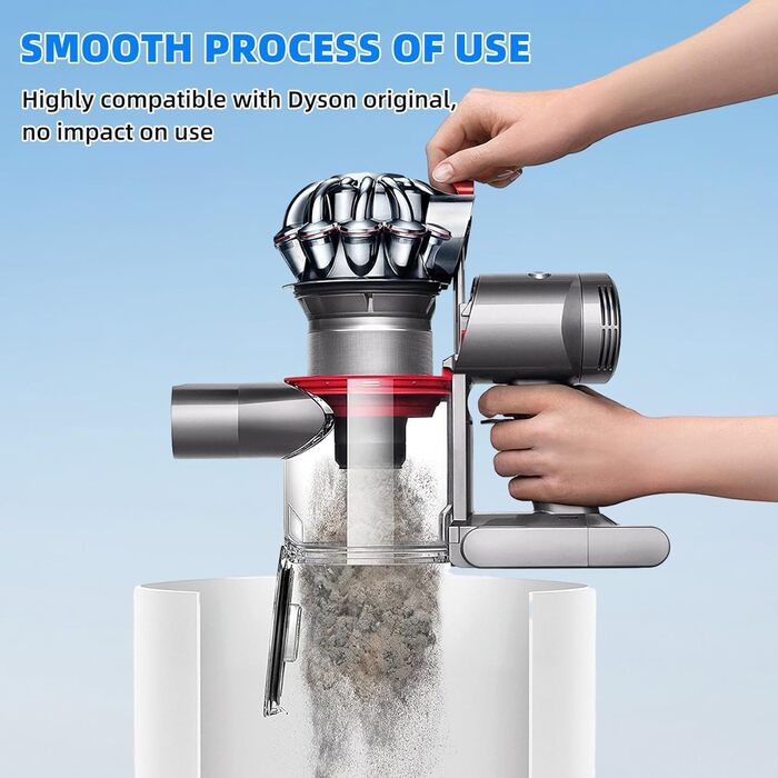 Dyson V8 & V7 Dustbin | Replacement Parts Compatible with SV10 SV11 | High-Quality Dust Container & Waste Bin | Easy Installation