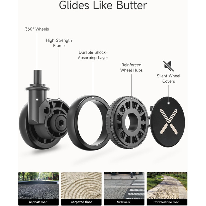 Чемодан-валіза LUGGEX на руці з відділенням для ноутбука – Розширюваний жорсткий кейс з полікарбонату з TSA-замком (56×38×24 см) (Блакитний)