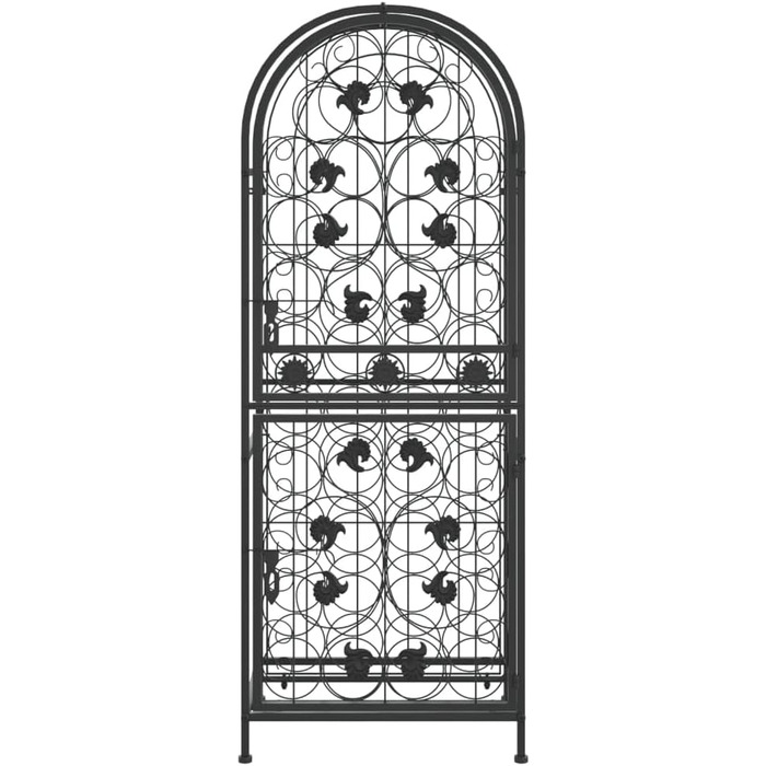 vidaXL Wine Rack 35 Bottles Metal Bottle Shelf Bottle Stand Wine Cabinet (45 x 36 x 120 cm)