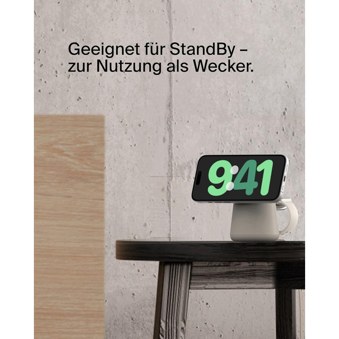 Belkin BoostCharge Pro 2-в-1: Бездротова зарядка Qi2 15W MagSafe для iPhone, Apple Watch, AirPods – Пісочний колір