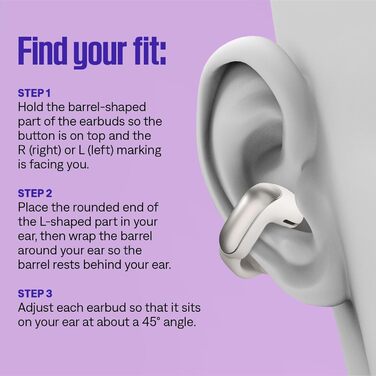 Навушники Bose Ultra Open Earbuds: бездротові, відкриті, з технологією OpenAudio, білий (Rauchweiß)