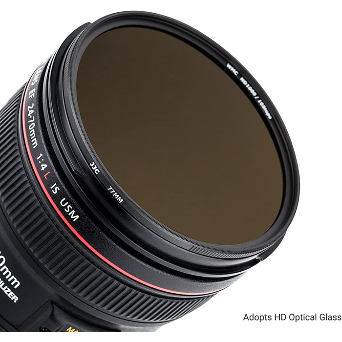 Фільтр ND1000 JJC 77mm (10 Stop) - нейтральний, ультратонкий, з оптичного скла для фотографії