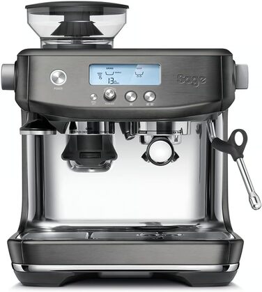 Sage - The Barista Pro - Coffee Machine with Manual Milk Frother - Black Stainless Steel Single