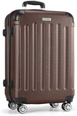 Валіза MERISH 3шт. з жорсткою оболонкою, коліщата-двоколіща, 9 кольорів (коричневий, XL)