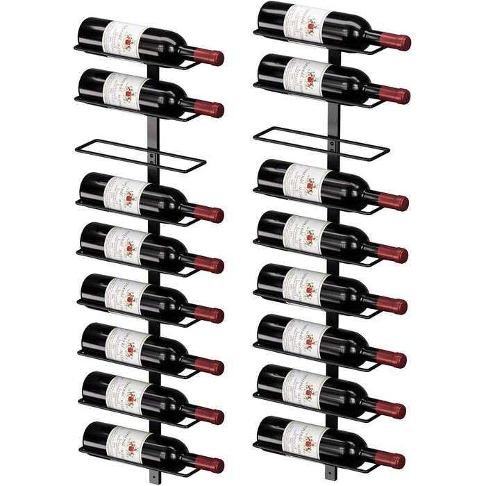 Настінна вітрина для вина MOREE – 18 пляшок, металева, для зберігання вина, коньяку, шампанського