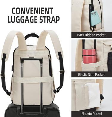 Чорно-білий рюкзак YTL Rolltop з відділенням для ноутбука 17 дюймів, водонепроникний, для подорожей, школи, університету, велосипеду