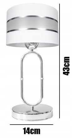Стильна настільна нічна лампа з рифленим кулястим плафоном, сучасний хром, LED E27
