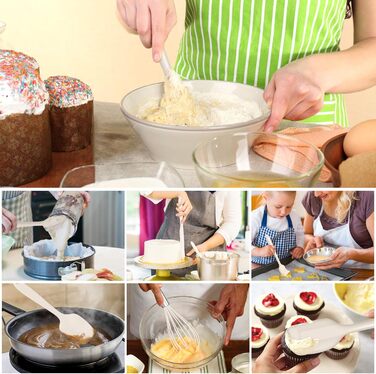 Набір кухонних аксесуарів Joyfair, 15 предметів, силікон, кухонне приладдя, стійке до нагріву, антипригарне, для посуду, з підставкою, придатне для миття в посудомийній машині (Хакі)