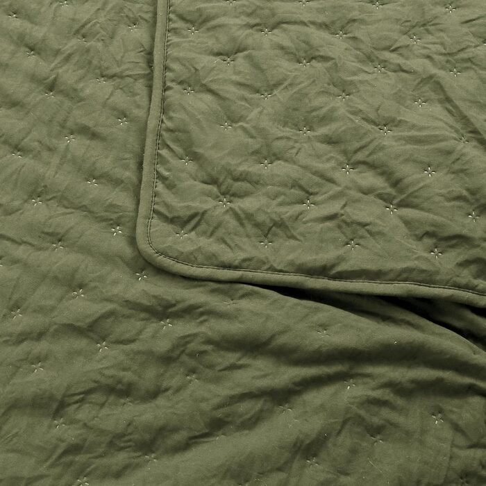 Набір постільної білизни ROARINGWILD California King: ковдра та 2 наволочки, оливковий зелений, 299.7 x 269.2 см