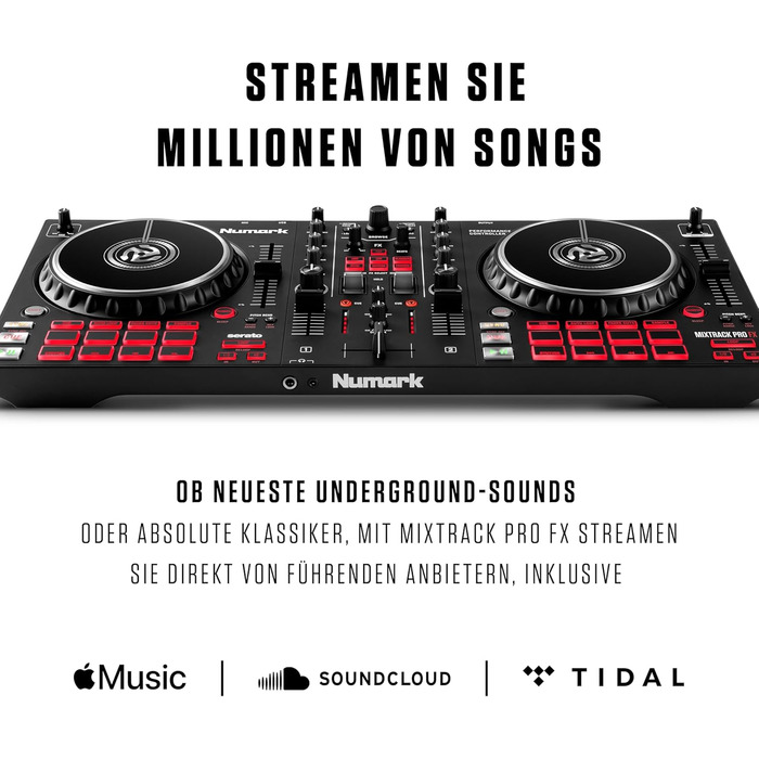DJ контролер Numark Mixtrack Pro FX з Serato DJ: 2 деки, аудіоінтерфейс, дисплеї Jogwheel та FX-панелі