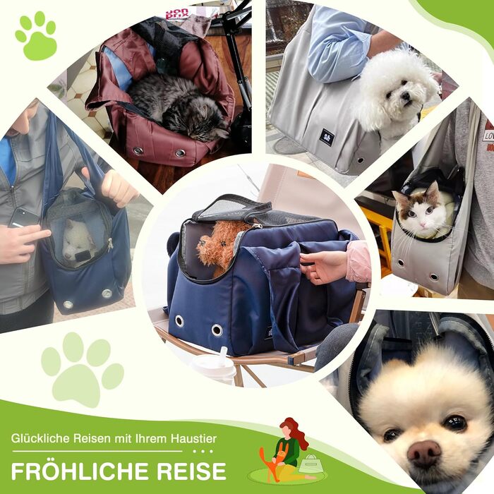 Чорна сумка-переноска для собак та котів ALLSOPETS - легка, дихаюча, для подорожей та відпочинку на природі