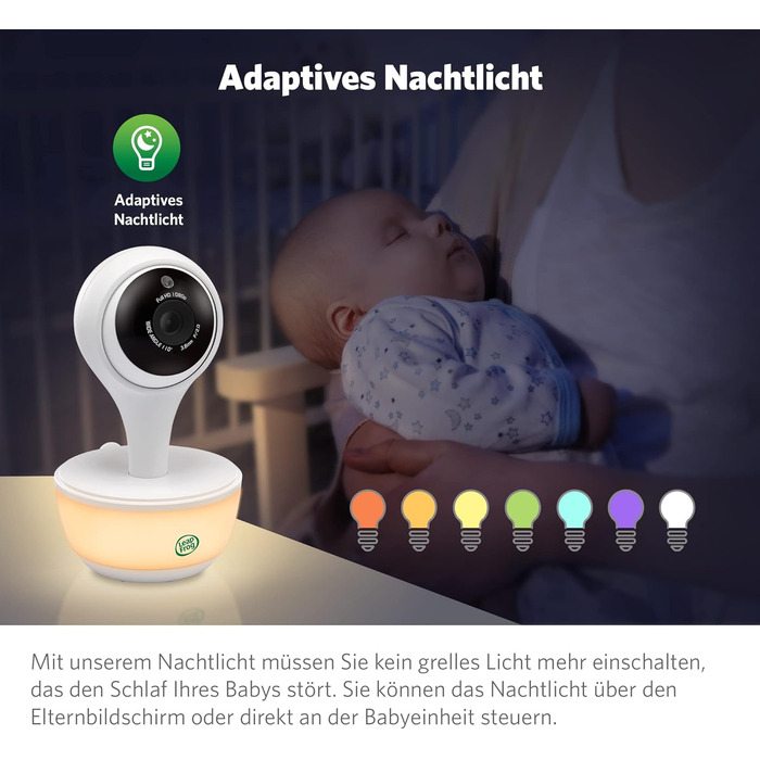 Відеоняня LeapFrog LF2513 без Wi-Fi, IPS LCD екран 2.8 дюйма, поворот та нахил, нічне бачення, 300 метрів, датчик температури, до 12 годин роботи, LF2513 2.8' Video (LF815HD 5' Video)