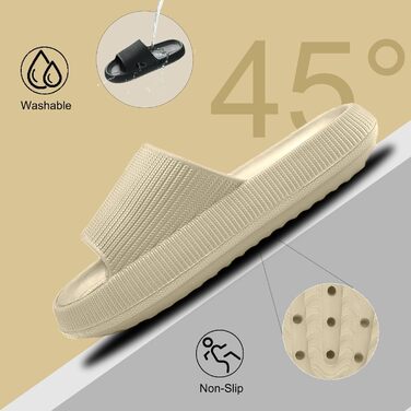 Шкарпетки для душу Donpapa: зручні, неслизькі шкарпетки-сланці для дому та пляжу (42/43 EU, Бежевий)