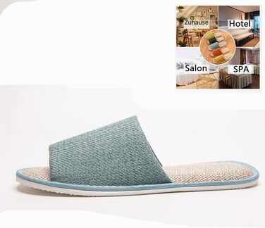 Набір одноразових капців для гостей та SPA-центрів, мийні гостьові капці (5-6 пар, синій L 40/43 та зелений M)