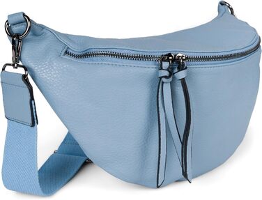 Сумка жіноча styleBREAKER напівмісяць велика, кросбоді, блакитна. Регульований ремінець, 37x17 см