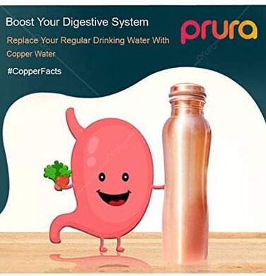 Copper water bottle with diamond cut design, leak-proof, Ayurvedic drinking vessel, copper vessel for sports, gym, outdoors, yoga (Design 3)