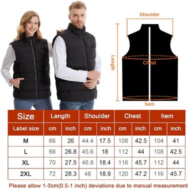 Електрична гріюча жилетка GuKKK з акумулятором 16000 mAh, 3 режими нагріву, USB зарядка, 21 зона нагріву, для катання на конях, лиж та активного відпочинку на вулиці