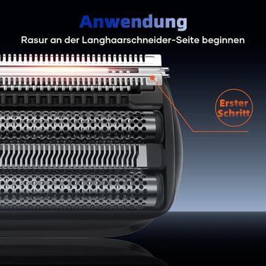 Електробритва чоловіча Kensen Mini Foil Shaver з USB-C зарядкою, водонепроникна, для сухого гоління бороди та обличчя, срібляста