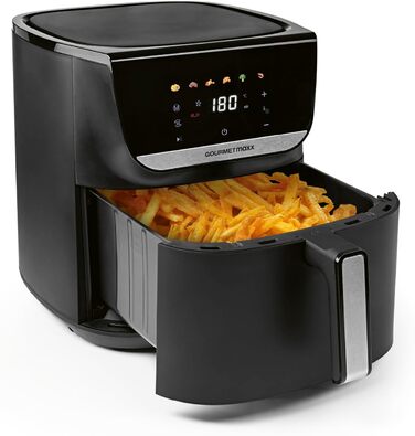 Фритюрниця готує без олії Gourmetmaxx AirGenius 7.5L з 7 програмами та LED-дисплеєм | Міні-піч для смаження без жиру до 7 осіб