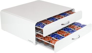 Організатор для капсул кави Caste Deco XL | Білий | На 36 капсул Dolce Gusto | Сховище з шухлядою