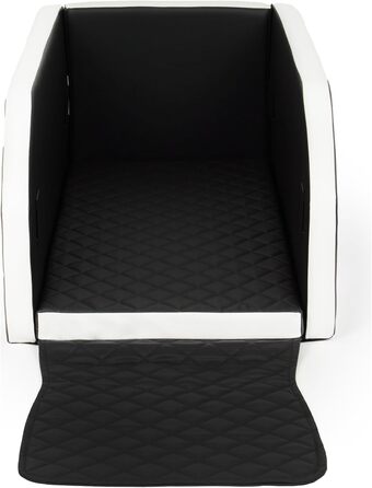 Автоматичне ліжко для собак у машину Velinda, 55x100 см, чорно-біле