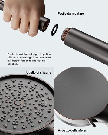 Cobbe Shower Head with Filter, High-Pressure Handheld Shower with Hose, 6 Spray Patterns Water-Saving Shower Head with 20-Layer Filtration, Shower for Hard Water, Residual Chlorine, Bacteria, Heavy Metals (Oil-Rubbed Bronze)